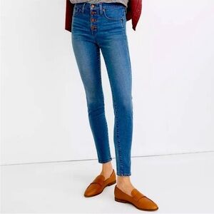 Madewell 9 inch High Rise Button Fly Skinny Jeans 28T
